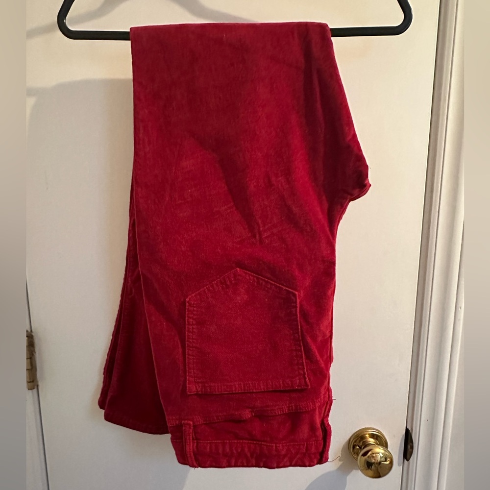 NY&Co New York & Company Red Velvet Flare Pants Jeans 14